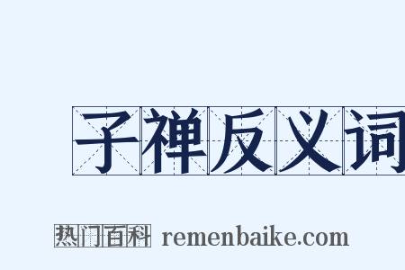 翾子禅反义词是什么意思的图片